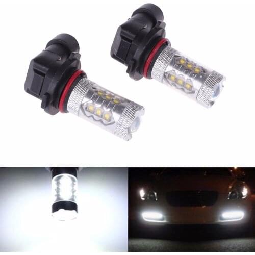 2 Pcs High Quality!Led Chip 80W High Error Free 9005 HB3 P20D 9005XS High Beam Led Fog Lights Bulbs Daytime Driving Lamp DRL