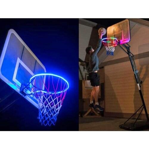 2021 Hoop Light LED Lit Basketball Rim Night Shooting Basketball Circle Lights Accessories Supplies For Game Children Outdoor