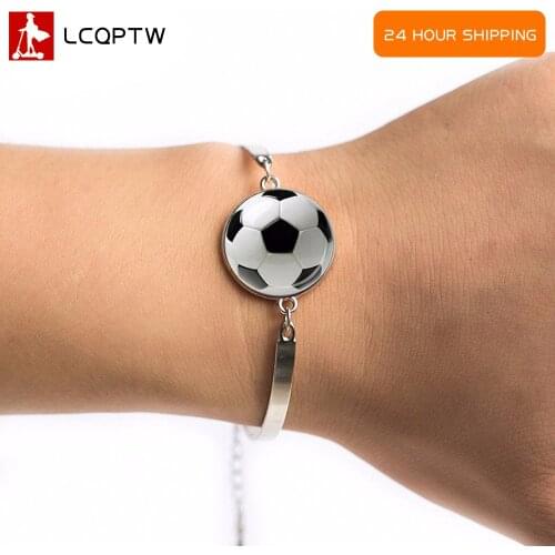 2022 Football bracelet Jewelry Football silver bracelet Gift for Soccer ball fans kids adult Player gift