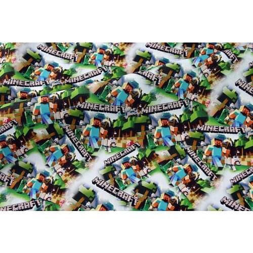 ZENGIA 50*140cm Cartoon Anime cotton Fabric for Sewing Baby Diy Handmade Craft Bedding Home boy shirt Cloth Purse Quilt