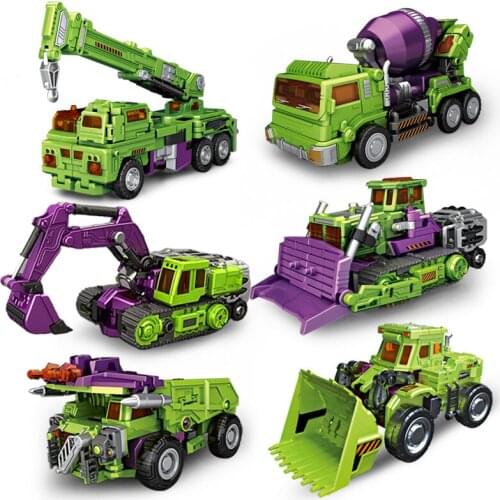 NBK WJ Bulldozer Bonecrusher Scrapper Gravity Mixmaster Hook Builder GT Devastator KO Transformation Engineering Figure Toys