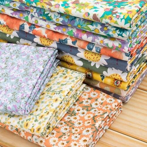 Flower Children Fabric Cotton Printed Fabric Diy Handmade Patchwork Baby clothing dress 50x155cm