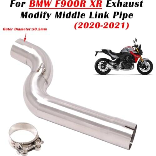 For BMW F900R F900XR F 900 R XR F900 R 2020 2021 Motorcycle Exhaust Escape Modify Muffler Middle Link Pipe 51mm Connecting Pipe
