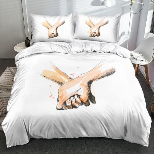 3D Digital Design Valentine Day Bedding set Duvet cover sets Quilt covers Pillocases King Queen Full Twin Size White Bedclothes