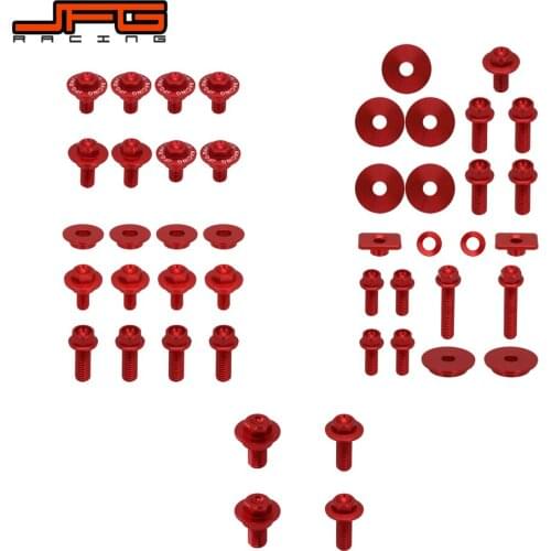 Motorcycle Aluminum Front Rear Fender Number Plante Radiator Shrouds Fork Guards Seat Side Panels Screw For HONDA CRF450R 05-08