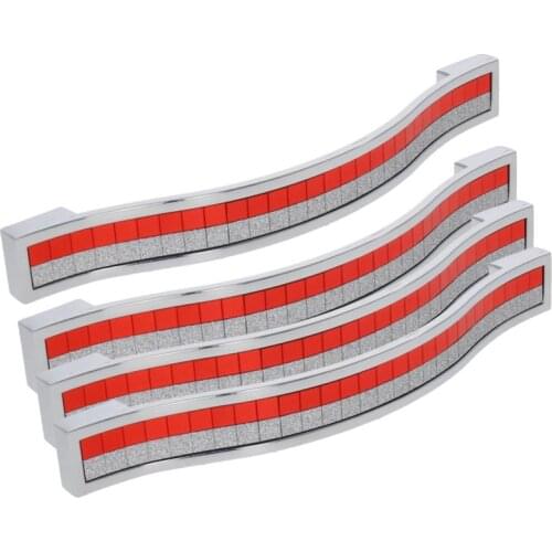 MroMax 4/5/6pcs Plating Double Hole Transparent Crystal Handle 128MM/160MM Aluminum Alloy + Plastic 4*22mm Hot Cabinet Furniture