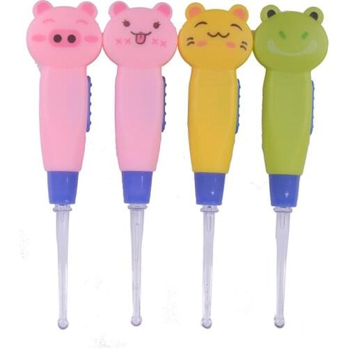 Cartoon LED Flashlight Ear Wax Remove EarPick Convenient See Ear Hole Clear Cleaner Health Care Tool Baby Infant