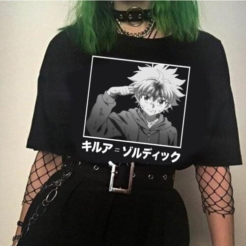 Hunter X Hunter Mens & Womens Design T Shirt Killua Cosplay T-shirt New Anime T Shirt Fashion Killua Zoldyck Tees
