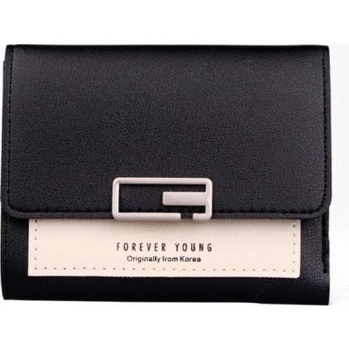 2020 new Korean style Womens purses Panelled Small purse women Mini Short card holder Trifold Square Woman wallet