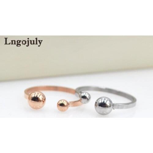 New Women Titanium Steel Rings Jewelry RoseGold Titanium Rings For Women Girlfriend Lovers Anniversary Party Jewelry Wholesale