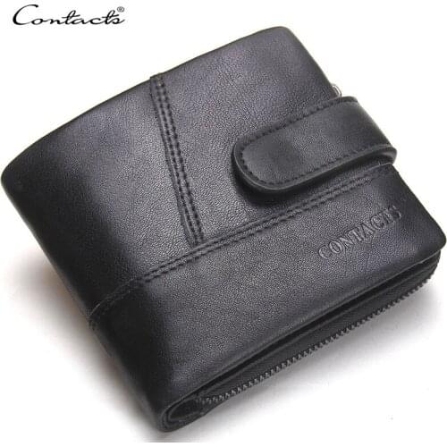 Brand New Mens Genuine Leather Wallet Zipper Hasp Cross section Men Wallets Fashion Purses With Card Holder Coin Purse Carteira