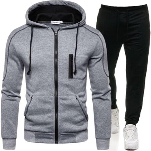 New Mens Jogging Tracksuit Sports Suit Running Set Men Long Sleeve Jacket+Sweatpants Gym Wear Fitness Sweatshirt Pants 2pcs/set
