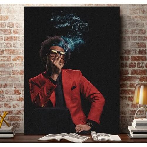 The weeknd poster Painting wall Art Canvas for Living room home bedroom study dorm decoration prints frame