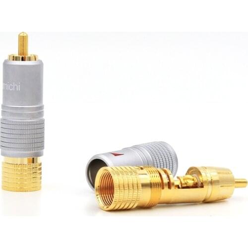 8 pcs Nakamichi 24K Glod plated RCA Plug Audio Cable Connector
