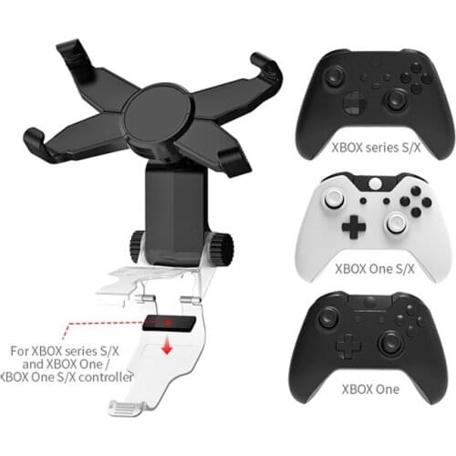 For Microsoft Xbox Series X/S Controller X-type Mobile Phone Stand Holder One Slim Handle Clip Adjustable Rotating Bracket