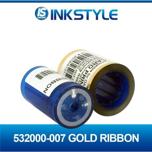 2pcs/Lot Generic Datacard 532000-007 Gold Ribbon 1500prints for SP35plus SP55 SP75 SD360 SD460 FP65 Card Printer 552954-508
