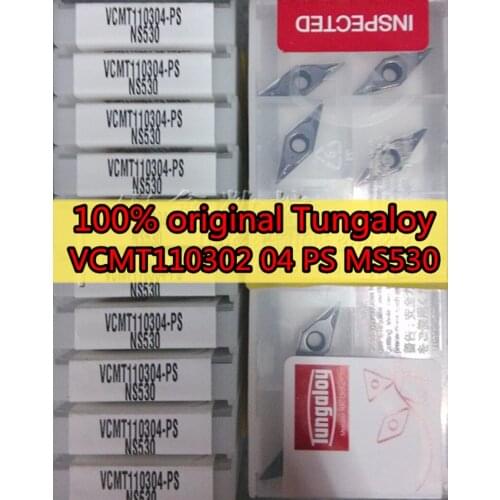 VCMT110302 VCMT110304 PS MS530 100% original Tungaloy Cermet insert Processing: steel
