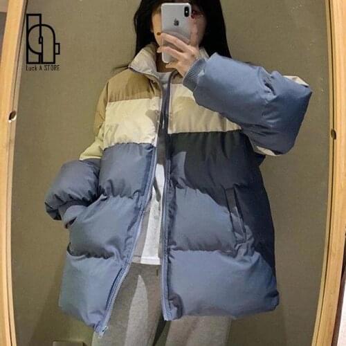 Luck A New Winter 2021 Woman Fashion Parka Coat Loose Outwear Fashion Casual Warm Coat For Winter