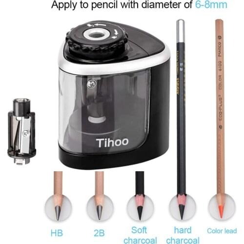 1pc Electric Automatic Pencil Sharpener with Touch Switch Pencil Sharpener 6-8mm Colored Pencil School Office Household Supplies