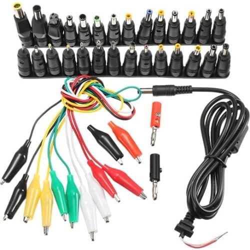 37Pcs Universal AC DC Jack Charger Connector Plug AC DC Power Adapter for Laptop Notebook with Cable