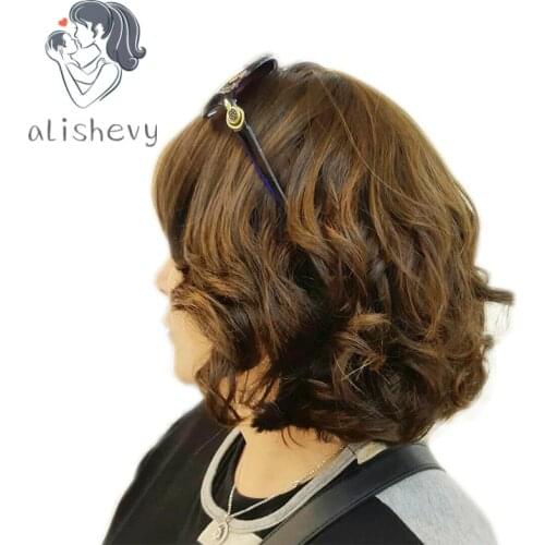 Alishevy European virgin hair wigs short wig with slight wave jewish wig kosher wig Best Sheitels in stock