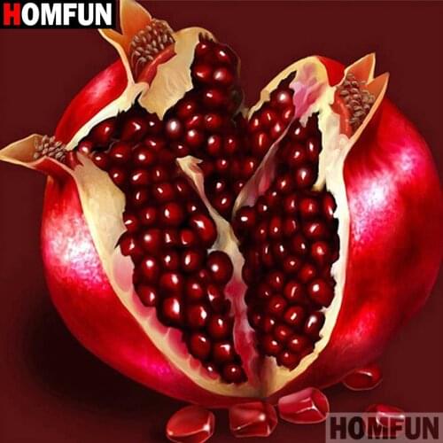 HOMFUN Full Square/Round Drill 5D DIY Diamond Painting "Fruit pomegranate" 3D Diamond Embroidery Cross Stitch Home Decor A20296