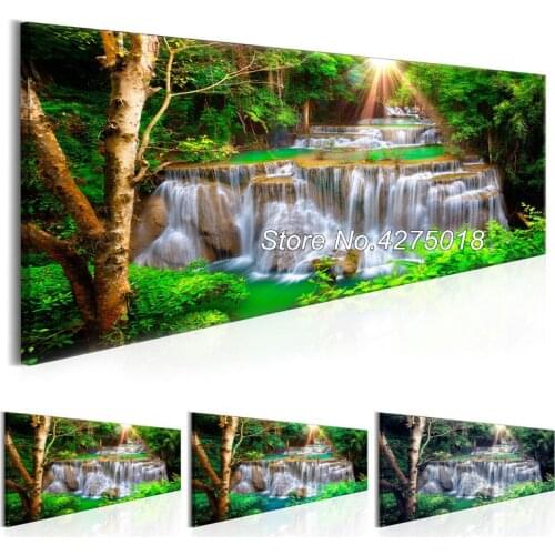 DIY Diamond Painting Cross Stitch Crafts 5D Drill Mosaic Home Decor Full Square Embroidery Sunshine Waterfull landscape YG338