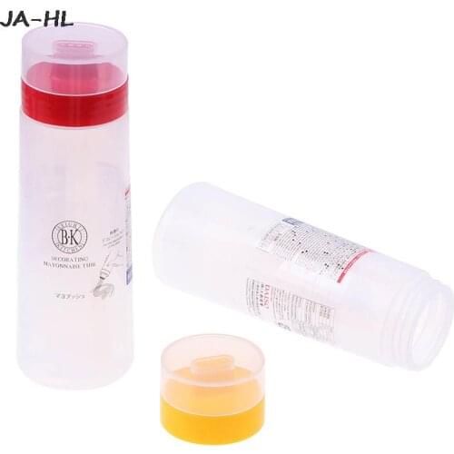 NEW 4 Holes Sauce Bottle Safe Resin For Ketchup Jam Mayonnaise Olive Oil Squeeze Dispenser Cruet Kitchen Accessories Tools 300ml