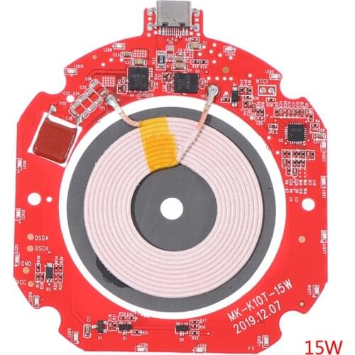 Qi Fast Wireless Charger PCBA Circuit Board Transmitter Module+Coil Charging 15W