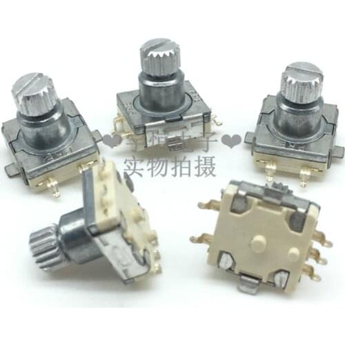 1 Piece EC11 Car Navigation Encoder Car DVD Volume Switch 30 Points With Push Switch 9.5MM Flower Shaft