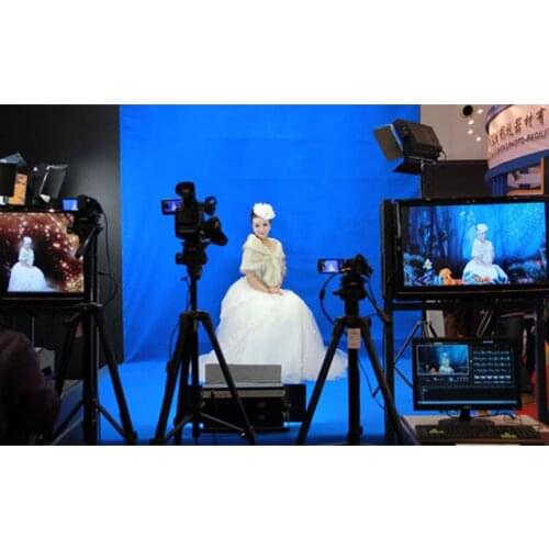 DAWNKNOW Muslin screen cotton Photography backdrop Blue Solid color background lighting PS Cutout For Photo studio Chromakey