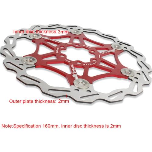 SNAILDisc Roto Mountain Road Bike Floating Disc Brake Pads 160mm 180mm 203mm Six-nail r Floating Disc Brake Pads Bicycle Rotors