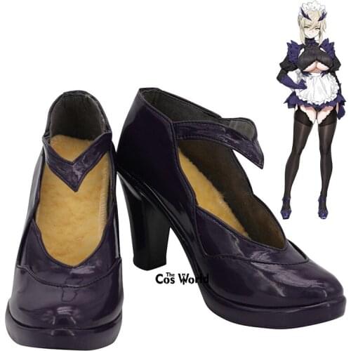 FGO Fate Grand Order Maid Alter Arturia Pendragon Games Customize Cosplay High Heels Shoes