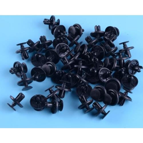 CITALL 50pcs 90467-07201 9046707201 Black Plastic Engine Under Cover Push Type Retainer Clips Pins Fastener Fit For Toyota Lexus
