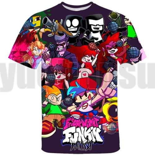 Hot Game Friday Night Funkin T Shirt Adult Kids T-shirt 3D Oversize Daily Tshirt Clothes Hip Hop Summer Short Sleeve Tee Tops