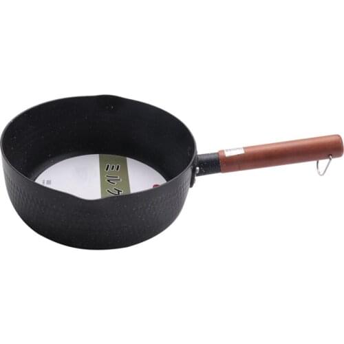 20Cm Soup Stock Pots Maifan Stone Cookware With Wooden Handle Milk Pot Universal Frying Pan Black Aluminum Snow Non-Stick Soup C