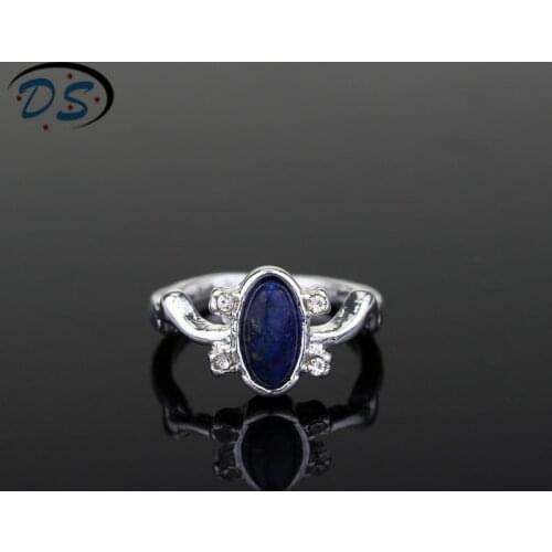 1 pc The Vampire Diaries Rings Elena Gilbert Daylight Rings Vintage Crystal Ring With Blue Lapis Fashion Movies Jewelry Cosplay