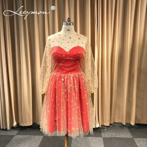 Leeymon 2020 New Arrival Custom Made Short Black Prom Dresses Sexy Mini Cocktail Dress special Occasion Dresses