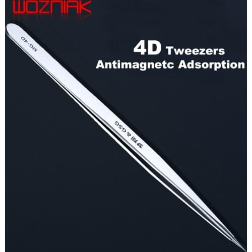 MG-4D Anti magnetic adsorption 4D tweezers Hand grinding precision Repair tweezers Mainboard Flywire Chip IC Maintenance work