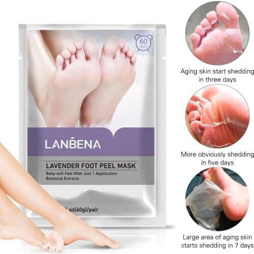 7 PCS Feet Exfoliating Foot Mask Pedicure Socks Exfoliation Scrub for Feet Mask Remove Skin Heels Foot Peeling Mask For Foot Spa