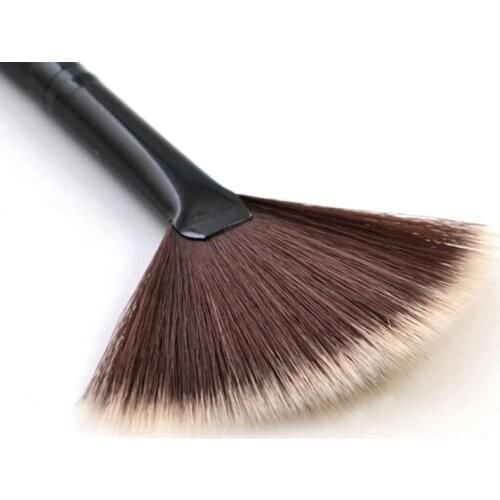 MECOLOR 20 pcs/lot Fan shape powder Makeup Brushes For Face synthetic Hair plastic handle cosmetics brush tool promotion gift