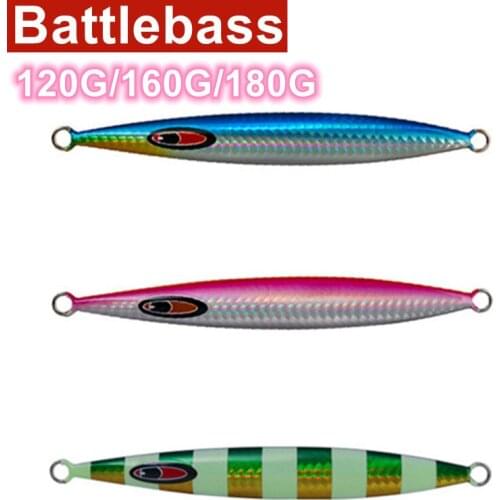 BATTLEASS Metal Jig Fishing Lure 120g/160g/180g Off Shore Slow Pitch Jig Super Hard Lead Vertical Jigging Spoon Fishing Tackle