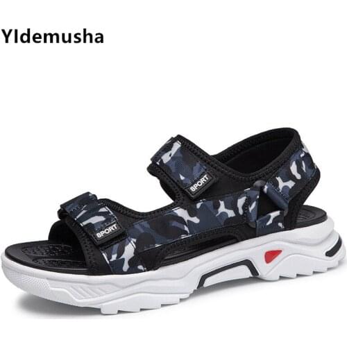 2021 New Classics Style Mens Sandals Outdoor Walking Summer Shoes Anti-Slippery Beach Shoes Fashion Men Comfortable Soft Shoes