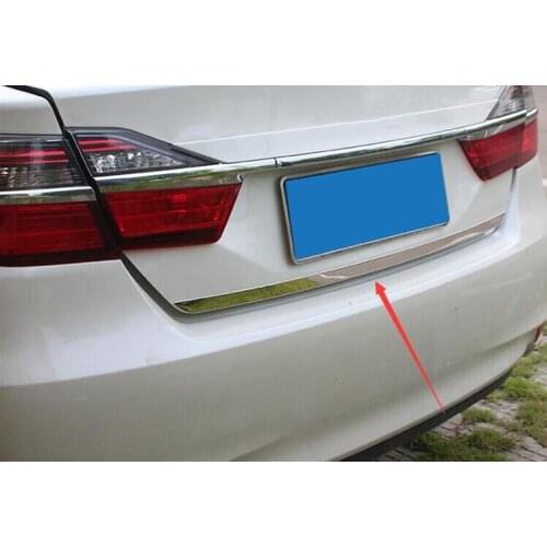 Tailgate Rear Door Bottom Cover Molding Trim Stainless Steel back door trim For Toyota Camry 4 door 2015 Trunk trim