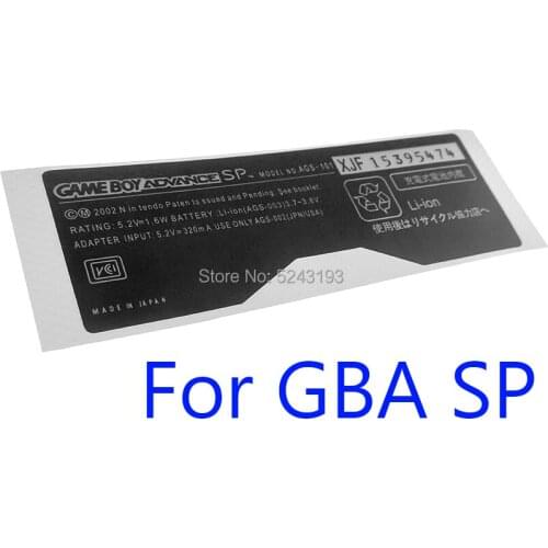 3pcs/lot Sticker US JP AGS-101 AGS-001 For GameBoy GBA SP Console Back Tag For Nintend Game boy SP sticker Label