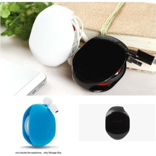Earphone Winder Mobile Phone Data Cable Storage Box Portable Automatic Cables Reel Hubs Holder Organizer