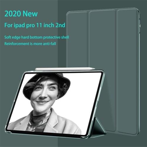 New 2020 11 inch 2nd Gen ,Tri Fold Smart cover For iPad Pro 11 inch A2228 Soft edge case Auto Sleep Wake Lightweight Stand Case