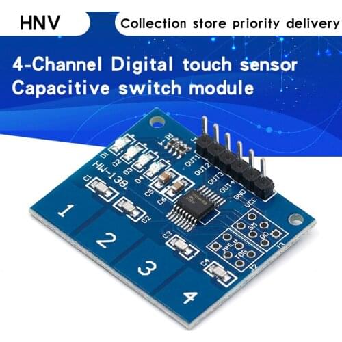 NEW 4Channel Digital Touch Sensor Capacitive Switch Module Button For TTP224