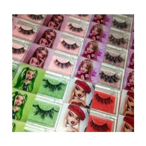 New Print logo/sticker Mink Lash Case eyelash packaging box lash boxes packaging plastic sliding clear custom lash boxes