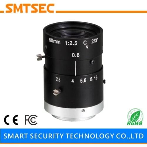 SL-C5025MP5 2/3" 50mm 5MP Megapixel F2.5-16C C mount lens for Industrial CCTV Surveillance Camera